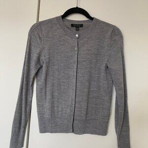 Veste 100% laine mérinos gris moyen